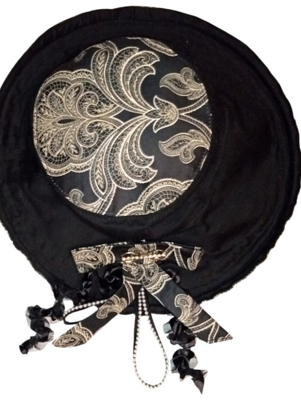 Algonquin South Trading Co. Black Paisley Hat Large
